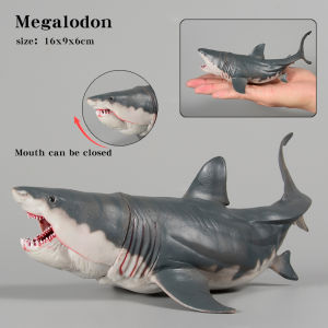 Savage Marine Megalodon Shark Action Figure - Classic Ocean Animals Sea Life Model PVC Collection Toy for Kids