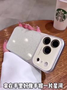 Luxury Bling Star Sequins Glitter Phone Case for iPhone 15 16 17 Pro Max 17 16 Pro 16 15 Powder Sparkle Camera Film Armor Cover