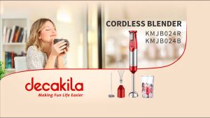 Decakila KMJB021 Cordless Hand Blender | 100W | 2000mAh | Measuring Cup | Chopper Bowl