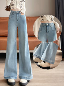 High Waist Bell Bottom Jeans Loose Fit Casual Style Denim Pants Womens Spring Autumn Winter High Waist Loose Fit Jeans