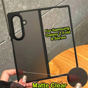 Frosted Clear Skin Feel Case for For Samsung Galaxy Z Fold 8 Ultra (Wide) 7 6 5 Acrylic Back TPU Edge Shockproof Protector Cover