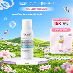 Xịt dưỡng ẩm giúp giảm nếp nhăn Eucerin Hyaluron Mist Spray 50ml