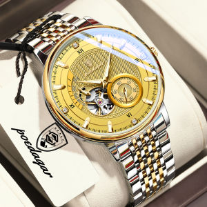 POEDAGAR | POEDAGAR Top Luxury Man Wristwatch Luminous Hollow Tourbillon Stainless Steel Men Clock Mechanical Automatic Mens Watches Reloj