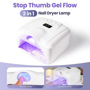 Foreverlily | 2 In 1 UV LED Nail Lamp Dual Use Wireless Gel Nail Dryer Auto Sensor Full Hand Fast Curing Light Single Toe Single Finger