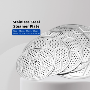 YU Ready Stock Stainless Steel Steamer Plate Steaming Tray / Hidangan Kukus / Steam Rack Steaming Plate / Tray Kukusan /