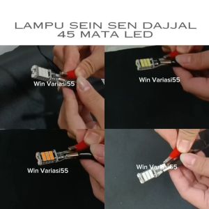 Lampu Sen Dajjal Sein Dajjal motor 45 Mata LED Senja T10 Super terang sepasang Universal Semua Motor