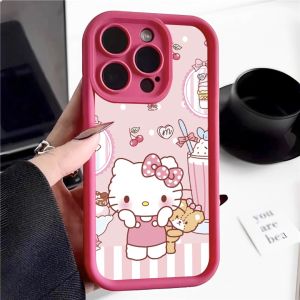 Compatible with iphone 14 Pro Max Phone Case Cute HelloKitty 12 13 14 15 11 Pro Max Casing silicone xr xs Max 7 8 Plus