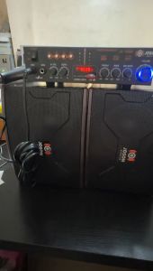 Joson Karaoke Professional Audio Speaker With Amplifier 300Watts JS-6000(1 Paired 6 Inches Speaker 1 Amplifier and Microphone)