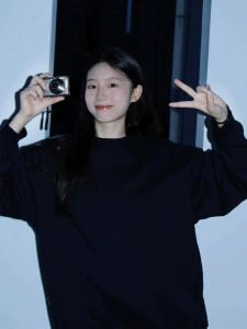 Womens Loose Fit round Neck Sweatshirt Daisy Letter Print Cotton Casual Korean Style Long Sleeve Autumn New Arrival