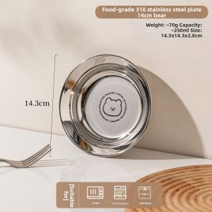 TREEJACK | Child-Friendly Shatterproof Stainless Steel 316 Tableware Plate