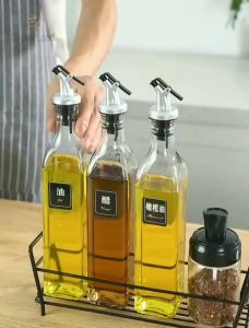🐻DAILY2U🐻 500ml Oil Dispenser Glass condiment bottle Glass sauce bottle Vinegar bottle Botol minyak Botol sos Spice Bottle Oil Sprayer