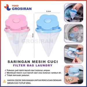 Saringan Mesin cuci kantong jaring laundry filter bag loundry alat penyaring kotoran menyaring rambut bulu pada pakaian pembersih baju