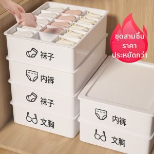 3-in-1 Underwear Organizer Box Partitioned and Covered