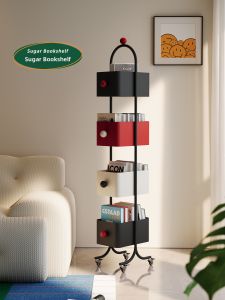 NANGUAHEZI | Portable Multi-functional Bookshelf Iron Storage Shelf