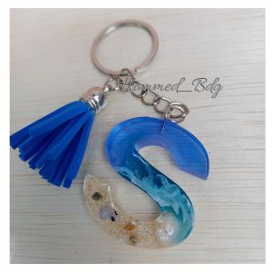 Aksesoris tas dan kunci huruf motif laut gantungan kunci keychain lucu termurah