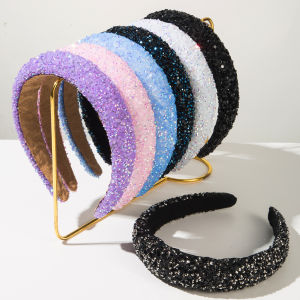 New Style Stylish Dopamine Colored Full Diamond Headband For Women Exquisite And Versatile Creative Hair Accessories