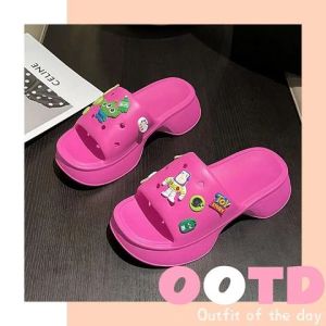 QJshop ใหม่ รองเท้าแตะแฟชั่นผู้หญิง ทรงเสริมส้นสุดฮิต ใครเล็งอยู่อย่าพลาด วัสดุยางน้ำหนักเบา สีสันสุดสวย 4 สี และแถมยังติดตัวติดได้ด้วยอีก ครบจบในคู่เดียว