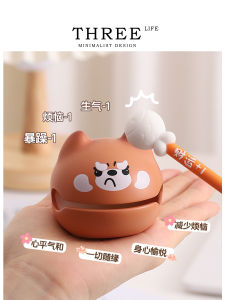 Tlife Force Office Desk Decoration Small Wooden Fish Stress Relief Cute Creative Resin Desktop Decorations for Living Room