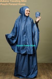 Mukena Traveling Mini Pouch Parasut Korea Premium