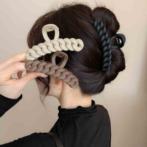 Đơn giản Matte Xoắn Kẹp tóc càng cua clip cho cô gái và phụ nữ thiết kế kẹp tóc lớn cá mập Clip headdress