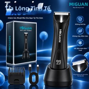 Bộ Dụng Cụ Cắt Tỉa Lông Điện Cho Nam - Máy Cạo Râu Máy Tỉa Lông Vùng Kín Dụng Cụ Chăm Sóc Vùng Ngực Vùng Nách Với Chế Độ Da Nhạy Cảm Sạc USB Type-C