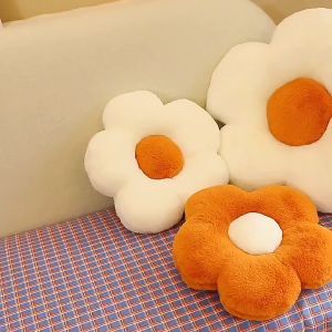 Daisy Flower Cushion Pillow Sofa 35cm Extra Large Size cute soft Cushion Sofa PP Cotton Plush Round Flower pillow soft Seat Chair birthday gifts