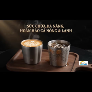 Cốc Inox 304 Nguyên Khối 2 Lớp Chống Nóng Không Bám Vân Tay An Toàn Sức Khỏe Snainy