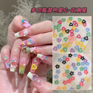 Đồ Trang Trí Móng Tay Nhiều Màu Sắc Bằng Nhựa Resin Trang Trí Móng Tay Hình Trái Tim Trong Suốt Bằng Thép Không Gỉ Thiết Kế Rỗng Mẫu Mới