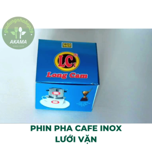 Phin pha cà phê inox Long Cam lưới vặn- Tinh hoa pha chế chuẩn café việt