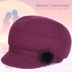 Grandma Autumn Winter Wool Middle-Aged and Elderly Peoples Hats