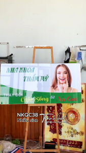 Tranh phòng khám Nha khoa Khung tranh Nha Khoa Implant Tranh treo tường Nha Khoa thẩm mỹ nụ cười tráng gương NKQC38