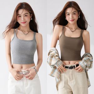 MiiOW | เสื้อกั๊กผู้หญิง MiiOW 2025 แขนกุด หลังสวย ใส่ได้ตลอดทั้งปี สายเดี่ยว 2 ข้าง ไม่ต้องใส่เสื้อชั้นใน เสื้อคลุมกันหนาวแบบสวมหัว