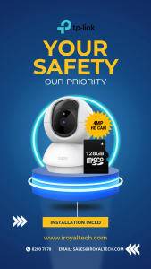 C11 TPlink Tapo 3MP WiFi PT CCTV Solution | Pan and Tilt | with Installation | Ultra-High-Definition Video | 128GB