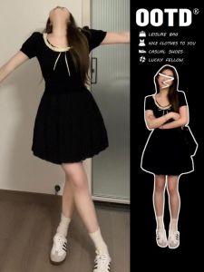 Karrar betsey | French Audrey Style Summer Black Dress For Petite Women
