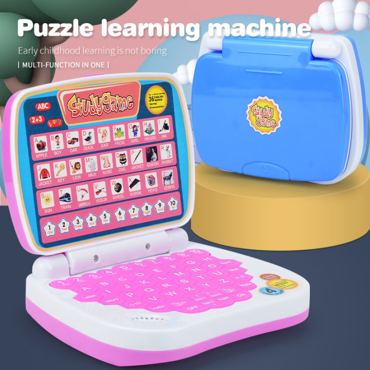 Computer English Toy English Learning Small Laptop Toy for Kids. Boys and Girls Computer for ...