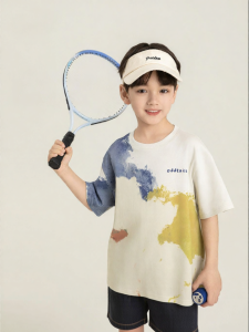 Boys Antibacterial Mite-Resistant T-Shirt 3-Primary-Colors Short Sleeve