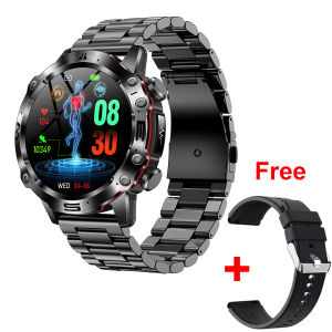 NineWind ET482 smart watch AMOLDE HD ECG Bluetooth call for Android ios non-invasive blood sugar blood pressure Sleep Monitoring foe men women outdoor sports health smart watch