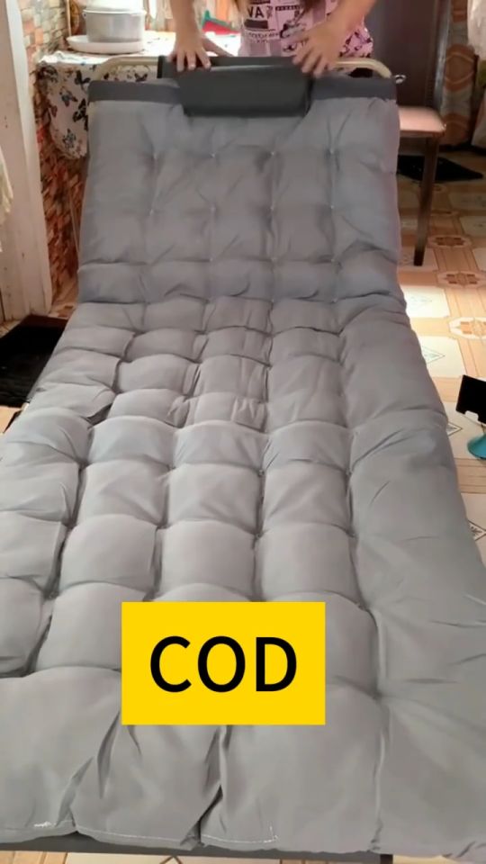 【COD/free shipping】Folding bed sale single heavy duty Folding bed portable bed with foam simple military folding bed lunch break bed office adult nap bed for home and camping （Bearing weight: 300)