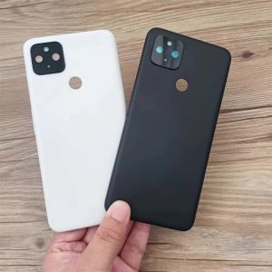 PC Battery Back Cover Rear Housing For Google Pixel 4A 5G With Camera Lens Frame Replacement Repair Spare Part Back Door Case