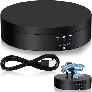 360 Degree Motorized Rotating Turntable Display Stand with USB Power Cable for Photography Products and Shows