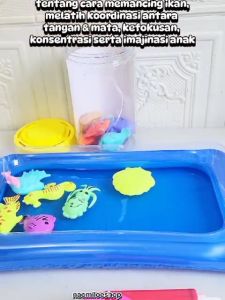 Toples Ikan Alas Balon Mainan Anak Fishing Game