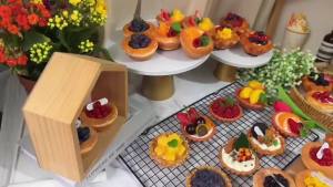 1/4PCS Simulation Double Layered Love Cake Home Decoration Dessert Display Photography Props Party Props