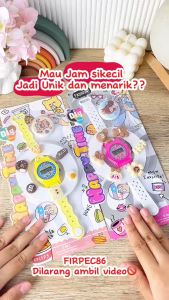 Jam Tangan Anak Digital Spinner Putar Tempelan untuk Strap Karet - Jam Tangan Murah Anak Digital Kekinian / Jam Tangan Jibitz