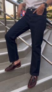 กางเกงยีนส์ Heritage Indigo LS 501 L86 ยีนส์ ขากระบอกใหญ่ ผ้าเดนิม ริมแดง สีน้ำเงินเข้ม