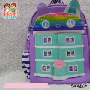 Tas Ransel Sekolah Anak Motif Gabbys Dollhouse / Tas Ransel Anak Perempuan Gabby Doll House / Tas Anak Gendong Gabby Girl size Tk dan SD - Tas size M