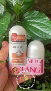 [Mua 1 Tặng 1] Lăn Khử Mùi Purité Hương Nước Hoa 50ml + Tặng 20ml Anh Đào Dưỡng Sáng Da