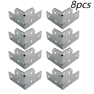 8Pcs L Brace Side Corner 6 Hole Tour Case L Brace Right Angle Bracket Flight Case Edge Protection