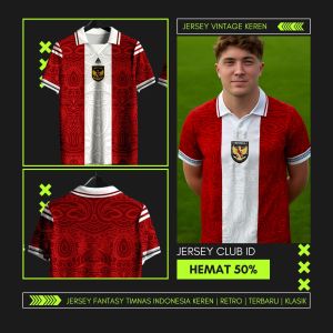 Jersey Timnas Indonesia Retro Fantasy Keren | Jersey Vintage Bola Terbaru 2025