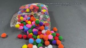 Craftland 60-70 Pcs Pompom Warna Warni Macaron Pastel - Pom Pom Bulat 15cm 2 cm DIY Kawat Bulu Kerajinan Montessori Sensory Anak Prakarya Mainan Edukasi Kids Toys
