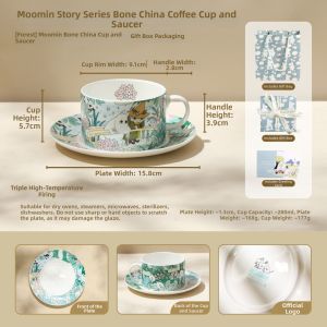 Lotus Blue | Elegant Female Ceramic Coffee Cup and Saucer Bone China